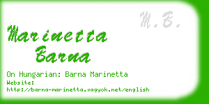 marinetta barna business card